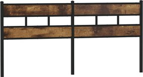 vidaXL füstös tölgy színű szerelt fa és vas csere fejtámla 180 cm