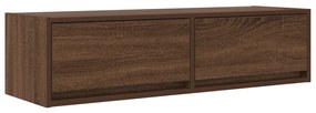 TV Szekrény Barna Tölgy 100x31x25,5 cm Szerelt Fa