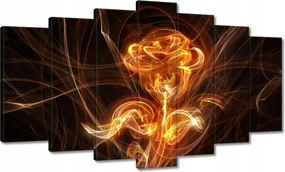 Vászonkép 140x80 Lángoló fraktál rózsa