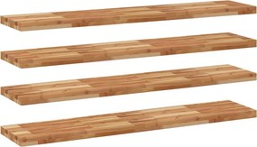 vidaXL 4 db olajbevonatú tömör akácfa függőpolc 160 x 30 x 4 cm