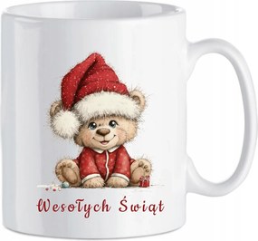 Karácsonyi kerámia bögre Mikulás ajándék mackó Boldog karácsonyt