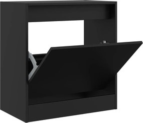 vidaXL fekete szerelt fa cipőszekrény 60 x 34 x 63,5 cm