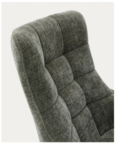 Szürkészöld forgó zsenília fotel Teryl – Kave Home