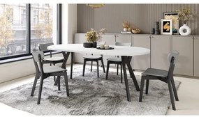 Bővíthető étkezőasztal ARTUR fehér/fekete