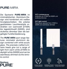 Paul Neuhaus modern spot lámpa pure-mira eloxált alumínium pln6354-95