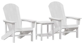 3 Részes Kerthelyiség Készlet Fehér HDPE