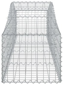íves horganyzott vas gabion kosár 200x50x40/60 cm