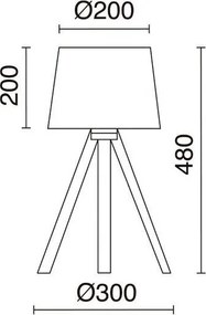 Novolux LARS 845B-G05X1A-50 Asztali lámpa 1x60W/E27 IP20