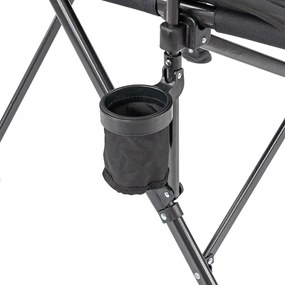 Leziter XL karfás horgász szék pohártartóval fekete