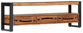 tömör akácfa TV-szekrény 140 x 30 x 45 cm