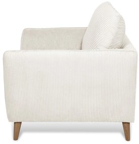 Fehér kordbársony fotel Paris – Scandic