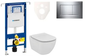 Fali WC szett Geberit előtétfalas szereléshez + Ideal Standard Tesi WC 111.355.00.5NF6