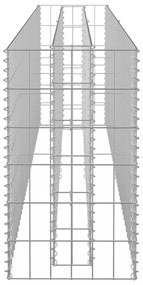horganyzott acél gabion magaságyás 180 x 30 x 60 cm