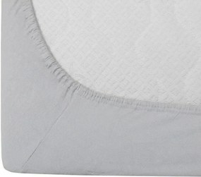 Jersey gumis lepedő lycrával ezüst 180 x 200 cm