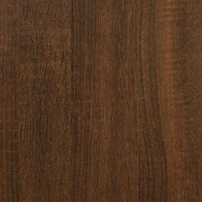 4-szintes barna tölgy szerelt fa könyvespolc 100x33x145,5 cm