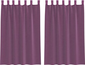vidaXL 2 db lila fátyolfüggönyök hurokkal 140x175 cm