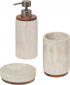 Fürdőszoba Szett 3 Részes Bézs Elegáns Fürdőszoba Szett