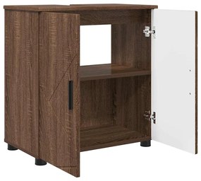 Fürdőszoba bútor szett 3 pcs barna tölgy 61 x 35 x 64 cm