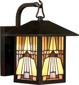 ELSTEAD QZ-INGLENOOK2-S INGLENOOK Klasszikus Kültéri Fali Lámpa Barna E27 IP44