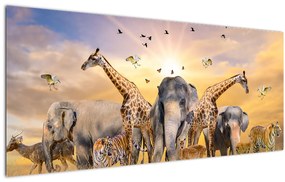 Kép - Afrikai állatok (120x50 cm)