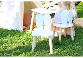 Gyerekasztal székekkel Bunny Two Chair Set - White