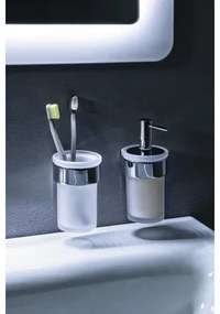 Gedy - Fali szappanadagoló PIRENEI 110 mm lágy üveg/fényezett króm