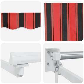 Kézi Behúzható Napellenző Narancssárga és Barna 500x300 cm
