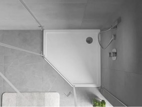 Mexen Flow slim ötszögletű zuhanytálca 90 x 90 cm, fényes fehér - 46P109090