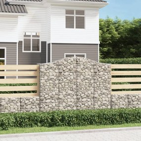 9 db íves horganyzott vas gabion kosár 200x50x160/180 cm