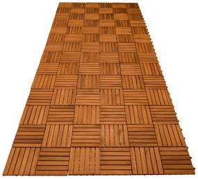 Casaria® Fa lapok Quatro mozaik - 11 darabos készlet, 30x30 cm