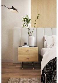 Natúr színű éjjeliszekrény tölgyfa dekorral Jugend – Woodman