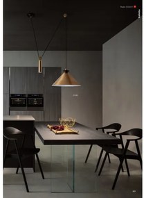 Redo 01-1545 - Csillár zsinóron KALIMBA 1xE27/42W/230V átm. 42 cm pók bronz