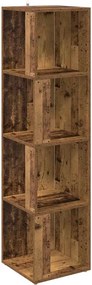 vidaXL antik fa színű szerelt fa sarokszekrény 33 x 33 x 132 cm