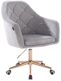 HR830CK Acél modern velúr szék arany lábbal