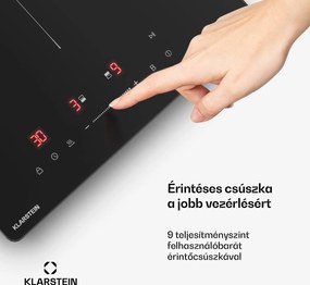 Klarstein PowerGlide indukciós főzőlap | Modern, kompakt és nagy teljesítményű | 2 főzőzóna | 3500 W | 30 cm