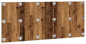 antik fa színű szerelt fa ágyfejtámla 200x1,5x80 cm