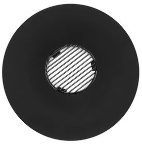 Heat Disc, grillező lemez rostélyokkal Ø 57 cm átmérőjű grillezőkhöz, acél, fekete