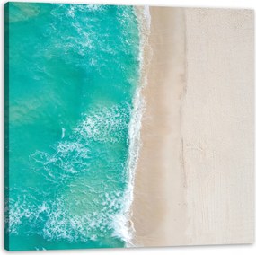 Vászonkép Víz Hullámok Tengerpart Homok 50X50 cm Ideális ajándék