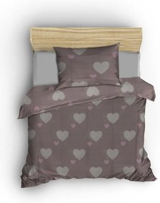 Törtrózsaszín egyszemélyes ágyneműhuzat 140x200 cm Herz – Mijolnir