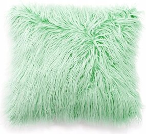 Dekoratív párnahuzat Miulee hosszú szőrű menta-kék 2db 40 x 40cm