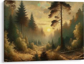 Kép - Napfény az erdőben (70x50 cm)
