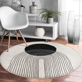 Krémszínű mosható kerek szőnyeg ø 80 cm Comfort – Mila Home