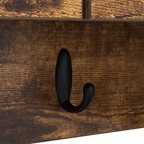 Fali Kabáthorog polcokkal Füstölt tölgy 50 x 20 x 30 cm Faanyag