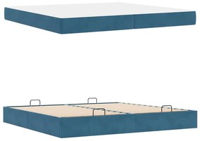 Ágykeret Kék 200 x 200 cm Bársony