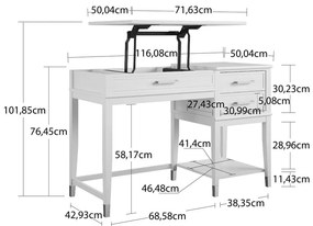Íróasztal 49x115 cm Westerleigh – CosmoLiving by Cosmopolitan
