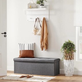 Tárolóhellyel ellátott taburet OTTOMAN 110x38 cm, sötétszürke