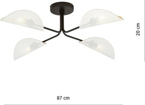 Emibig modern mennyezeti lámpa gomez fehér fekete arany emi1173/4