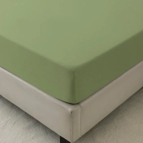 Mikroszálas lepedő MICROVELLE olajzöld 180x200 cm