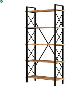 Nero Elit könyvespolc 90x180 cm fém vázzal