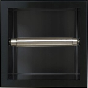 Balneo Wc-papír Tartó Üreges Fekete Wall Box PAPER1 Rozsdamentes